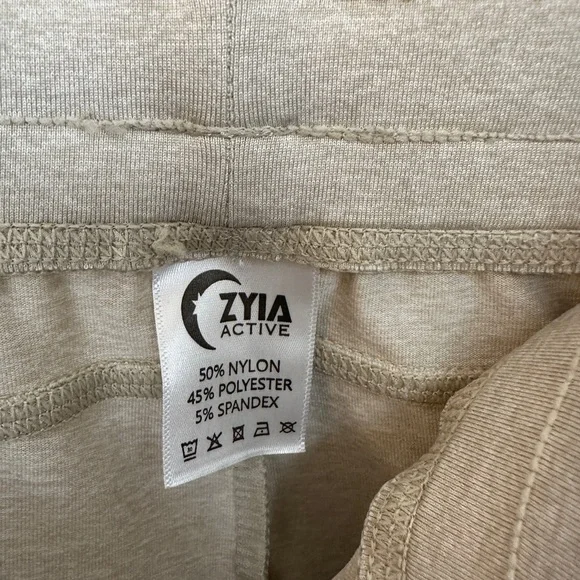 Zyia Taupe Drawstring Joggers new without tags large - Picture 3 of 6